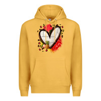 Mustard fruits and volleyball heart Premium Hoodie - Zillion Design Studio