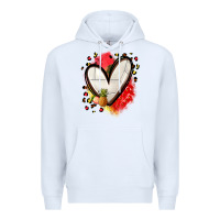 White fruits and volleyball heart Premium Hoodie - Zillion Design Studio