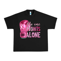 Black Breast cancer no one fights alone boxing Urban Heavy Tee - Artiststas