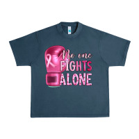 Midnight Navy Breast cancer no one fights alone boxing Urban Heavy Tee - Artiststas