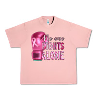Salmon Breast cancer no one fights alone boxing Urban Heavy Tee - Artiststas