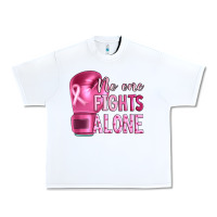 White Breast cancer no one fights alone boxing Urban Heavy Tee - Artiststas