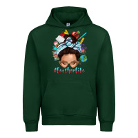 Forest Green teacher life messy bun Urban Hoodie - texasbilliewilder