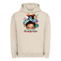 Pigment French Oak teacher life messy bun Urban Hoodie - texasbilliewilder