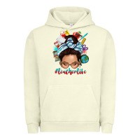Pigment Pistachio teacher life messy bun Urban Hoodie - texasbilliewilder