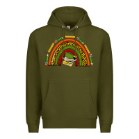 Army Green black history teacher rainbow Premium Hoodie - texasbilliewilder