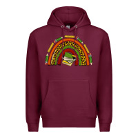 Burgundy black history teacher rainbow Premium Hoodie - texasbilliewilder