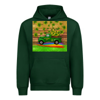 Forest Green st patricks day truck shamrock with rainbow tumbler Urban Hoodie - RanaPortraitStore