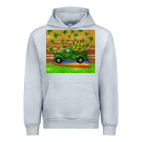 Heather Grey st patricks day truck shamrock with rainbow tumbler Urban Hoodie - RanaPortraitStore