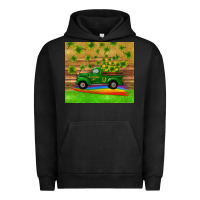 Pigment Black st patricks day truck shamrock with rainbow tumbler Urban Hoodie - RanaPortraitStore