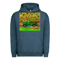 Pigment Midnight Navy st patricks day truck shamrock with rainbow tumbler Urban Hoodie - RanaPortraitStore