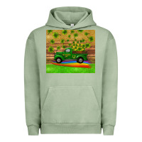 Pigment Oil Green st patricks day truck shamrock with rainbow tumbler Urban Hoodie - RanaPortraitStore