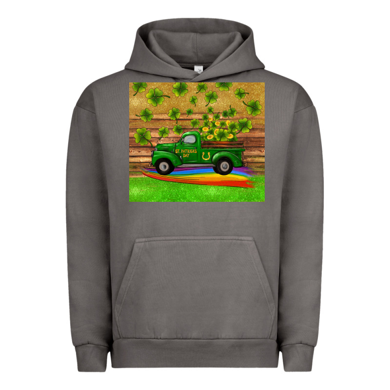 St Patricks Day Truck Shamrock With Rainbow Tumbler Urban Hoodie by RanaPortraitStore | Teevron