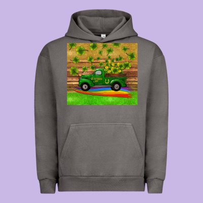 Urban Hoodie st patricks day truck shamrock with rainbow tumbler