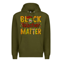 Army Green black teacher matter Premium Hoodie - texasbilliewilder