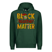 Sports Green black teacher matter Premium Hoodie - texasbilliewilder
