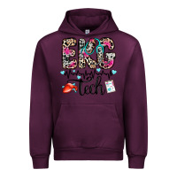 Mauve Wine ekg tech Urban Hoodie - Zillion Design Studio