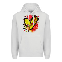 Dove Grey fruits and softball heart Premium Hoodie - Zillion Design Studio
