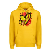 Lemon fruits and softball heart Premium Hoodie - Zillion Design Studio