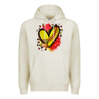 Oatmeal Heather fruits and softball heart Premium Hoodie - Zillion Design Studio