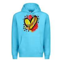 Ocean Blue fruits and softball heart Premium Hoodie - Zillion Design Studio