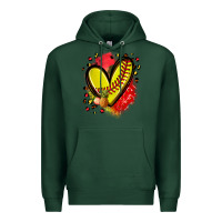 Sports Green fruits and softball heart Premium Hoodie - Zillion Design Studio