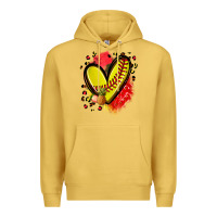 Antique Gold fruits and softball heart Premium Hoodie - Zillion Design Studio