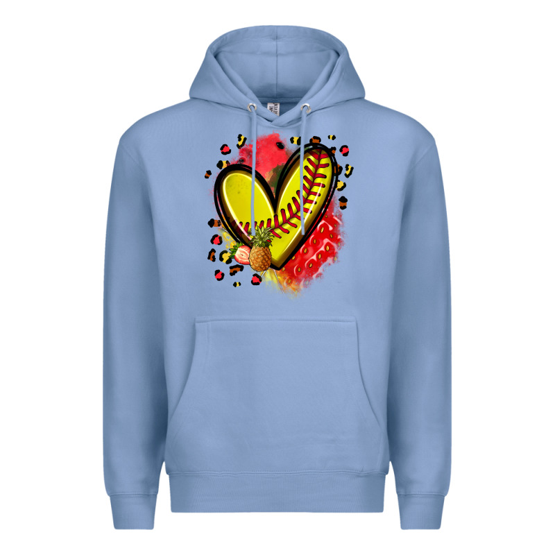 Fruits And Softball Heart Premium Hoodie by Zillion Design Studio | Teevron