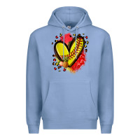 Colony Blue fruits and softball heart Premium Hoodie - Zillion Design Studio