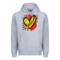 Heather Grey fruits and softball heart Premium Hoodie - Zillion Design Studio