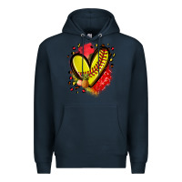 Navy fruits and softball heart Premium Hoodie - Zillion Design Studio