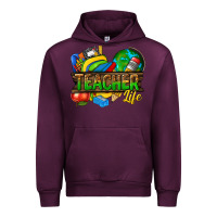 Mauve Wine teacher life Urban Hoodie - texasbilliewilder