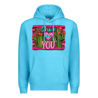Ocean Blue stuck on you cactus Premium Hoodie - RanaPortraitStore