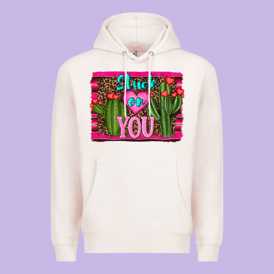 Stuck On You Cactus Premium Hoodie Designed By Ranaportraitstore