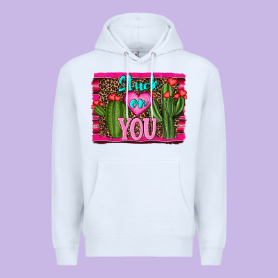 Stuck On You Cactus Premium Hoodie Designed By Ranaportraitstore