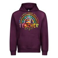 Mauve Wine teacher life Urban Hoodie - texasbilliewilder