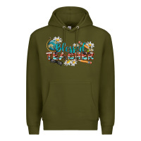 Army Green blessed teacher Premium Hoodie - texasbilliewilder