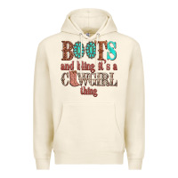 Tofu boots and bling its a cowgirl thing Premium Hoodie - texasbilliewilder