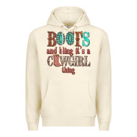 Sandshell boots and bling its a cowgirl thing Premium Hoodie - texasbilliewilder