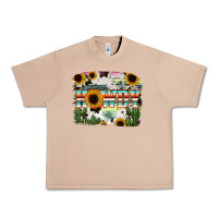 Burro Howdy Serape And Sunflower Urban Heavy Tee - RanaPortraitStore