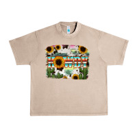 French Oak Howdy Serape And Sunflower Urban Heavy Tee - RanaPortraitStore