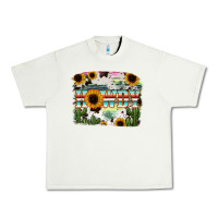 Pistachio Howdy Serape And Sunflower Urban Heavy Tee - RanaPortraitStore