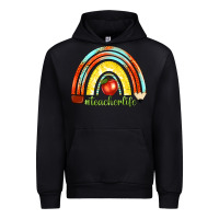 Black teacher life with rainbow Urban Hoodie - texasbilliewilder