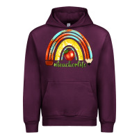 Mauve Wine teacher life with rainbow Urban Hoodie - texasbilliewilder