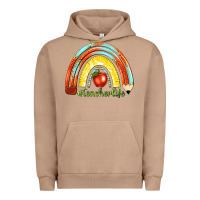 Pigment Burro teacher life with rainbow Urban Hoodie - texasbilliewilder
