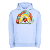 Pigment Grape Ice teacher life with rainbow Urban Hoodie - texasbilliewilder