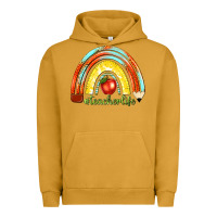Pigment Peanut Butter teacher life with rainbow Urban Hoodie - texasbilliewilder