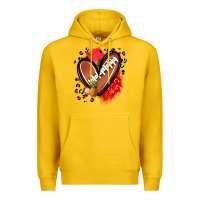 Lemon fruits and football heart Premium Hoodie - Zillion Design Studio
