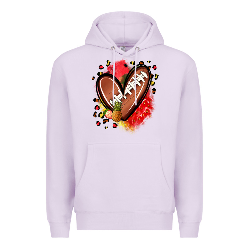Fruits And Football Heart Premium Hoodie by Zillion Design Studio | Teevron