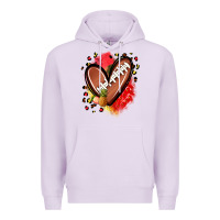 Lilac fruits and football heart Premium Hoodie - Zillion Design Studio